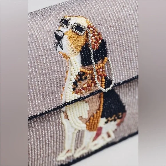 Anthropologie The Fiona Beaded Bag: Animal Edition Beagle - Picture 5 of 9
